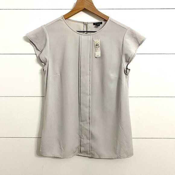 Ann Taylor Light Gray Top Blouse, NWT, New, Women’s Size Small - Picture 1 of 7